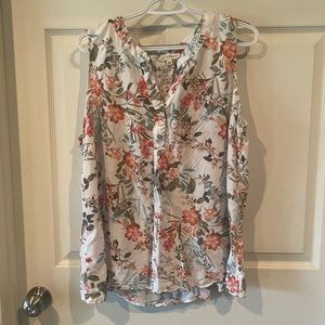 Artisan NY 2X floral tank